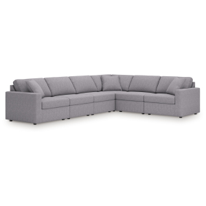 Modmax - 6-Piece Sectional With Laf Corner Chair And Raf Corner Chair - Granite