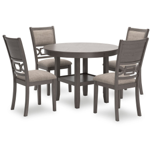 Wrenning - Dining Room Table Set (Set of 5) - Gray