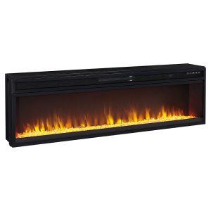 Entertainment Accessories - Wide Fireplace Insert - Black