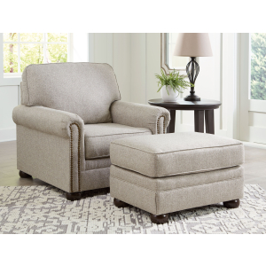 Gaelon - 2 Pc. - Chair, Ottoman - Dune