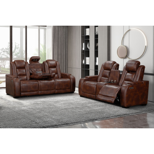 Chester - 2 Piece P2 Power Sofa & Loveseat - Brown