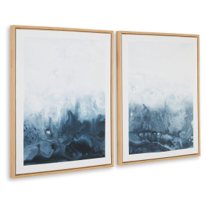 Holport - Wall Art Set (Set of 2) - Blue / White