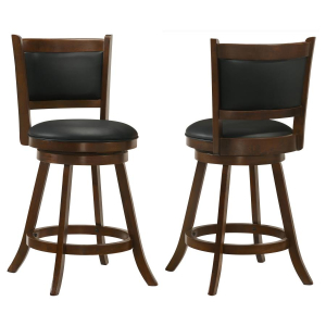 Broxton - Upholstered Swivel Counter Chair (Set of 2) - Chestnut