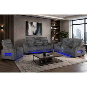 Titan 3pc Power Reclining Set with Massage & Speakers