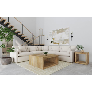 Hobson - 5 Piece Upholstered Modular Sectional Sofa - Ivory