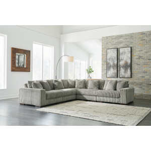 Lindyn - Corner Chairs 5 Pc Sectional - Fog