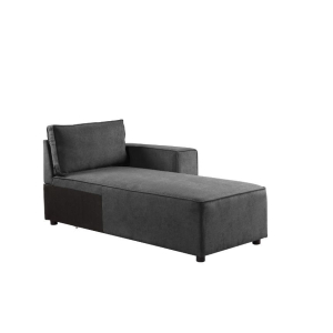 Silvester - Modular Chaise With 2 Pillows - Gray Fabric