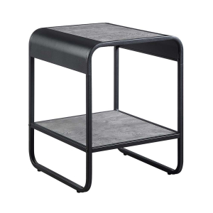 Raziela - 21## End Table - Concrete Gray & Black