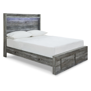 Baystorm - Full Panel Bed With 2 Storage Drawers - Gray
