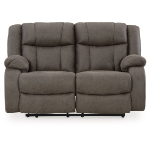 First Base - Reclining Loveseat - Gunmetal