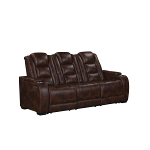 Chester - Reclining Sofa With Power Headrest & Footrest - Brown