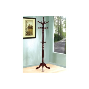 Achelle - 11 Hook Freestanding Coat Rack Hat Hanger - Tobacco