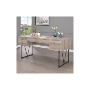 Analiese - 4-Drawer Writing Desk - Gray Driftwood