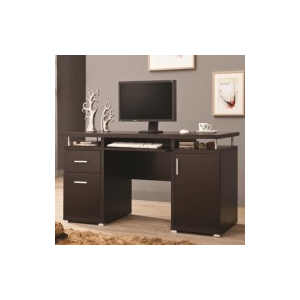Tracy - 2-Drawer Office Computer Desk - Cappuccino