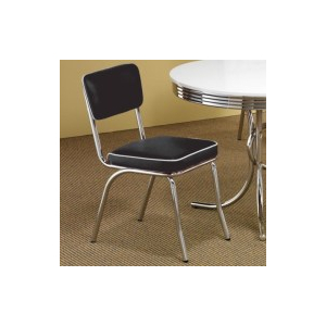 Retro - Upholstered Dining Side Chair (Set of 2) - Black