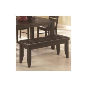 Dalila - Leatherette Upholstered Wood Dining Bench - Cappuccino