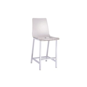 Juelia - Counter Chair (Set of 2) - Chrome And Clear Acrylic