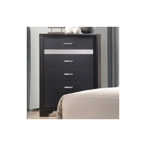 Miranda - 5-Drawer Bedroom Chest - Black