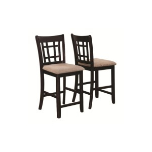 Lavon - Wood Counter Chair (Set of 2) - Tan / Espresso