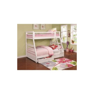 Ashton - 2-Drawer Wood Twin Over Full Bunk Bed - White