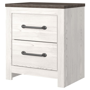 Gerridan - Two Drawer Night Stand - White / Gray