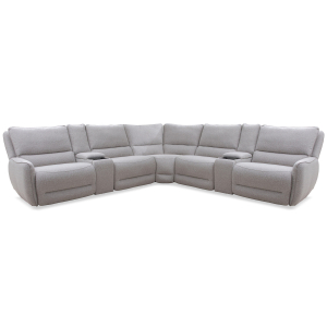 Stellar - 7 Piece Modular Power Reclining Sectional With Power Adjustable Headrests - Bloke Cotton