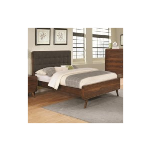 Robyn - Wood California King Panel Bed - Dark Walnut