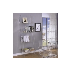 Amaturo - 4-Shelf Acrylic Ladder Bookshelf - Clear
