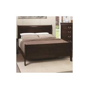 Louis Philippe - Wood Twin Sleigh Bed - Cappuccino