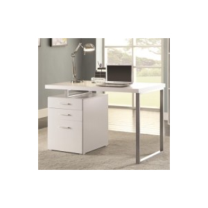 Brennan - 3-Drawer Office Computer Desk - White