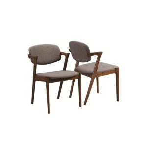 Malone - Padded Wood Dining Arm Chair (Set of 2) - Dark Walnut