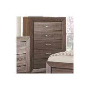 Kauffman - 5-Drawer Bedroom Chest - Washed Taupe