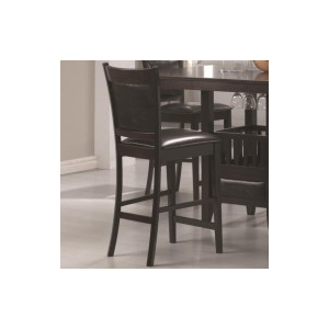 Jaden - Upholstered Counter Chair (Set of 2) - Black And Espresso