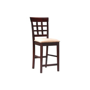Gabriel - Lattice Back Counter Chair (Set of 2) - Cappuccino