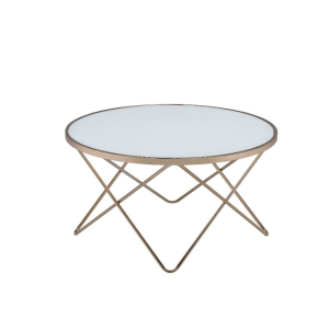 Valora - Coffee Table - Frosted Glass Top & Champagne