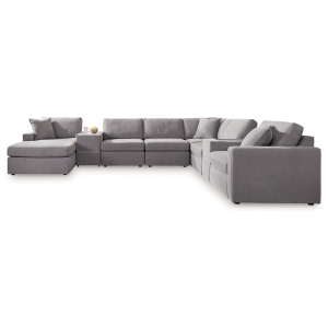 Modmax - 8-Piece Sectional With Laf Corner Chaise And Storage Consoles - Granite