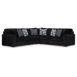 Midnight-Madness - 3-Piece Sectional - Onyx
