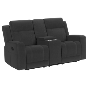 Brentwood - Upholstered Motion Reclining Loveseat - Dark Charcoal