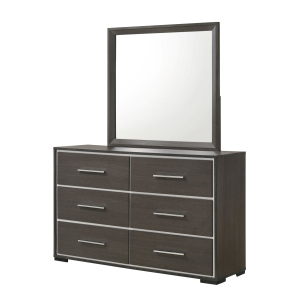 Sharpe - Dresser And Mirror - Dark Gray
