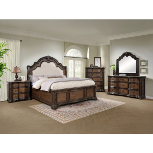 Ludwig - Queen 5 Piece Bedroom Set - Dark Brown