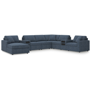 Modmax - 8-Piece Sectional With Laf Corner Chaise And Audio System Consoles - Ink