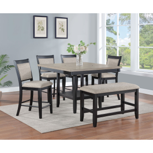 Fulton - 6 Piece Dining Room Set - Light Gray