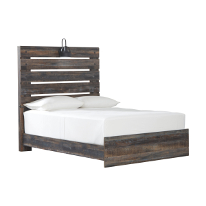 Drystan - Full Panel Bed - Brown / Beige