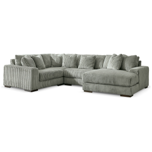 Lindyn - 4-Piece Sectional With RAF Corner Chaise - Fog