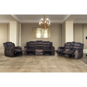Willow - 3 Piece Sofa & Loveseat & Recliner - Brown