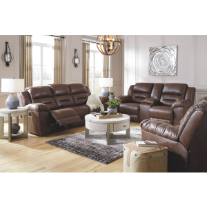 Stoneland - 3 Pc. - Reclining Sofa, Loveseat, Rocker Recliner - Chocolate