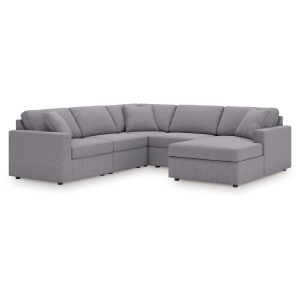 Modmax - 5-Piece Sectional With Raf Corner Chaise, With Laf Corner Chair - Granite