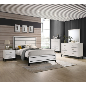 Akerson - King 4 Piece Bedroom Set - White