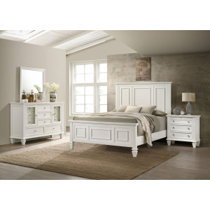 Sandy Beach - 4 Piece Eastern King Bedroom Set - White