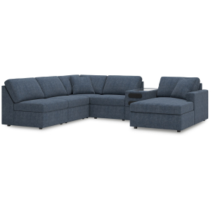 Modmax - 6-Piece Sectional With Raf Corner Chaise And Audio System Console - Ink